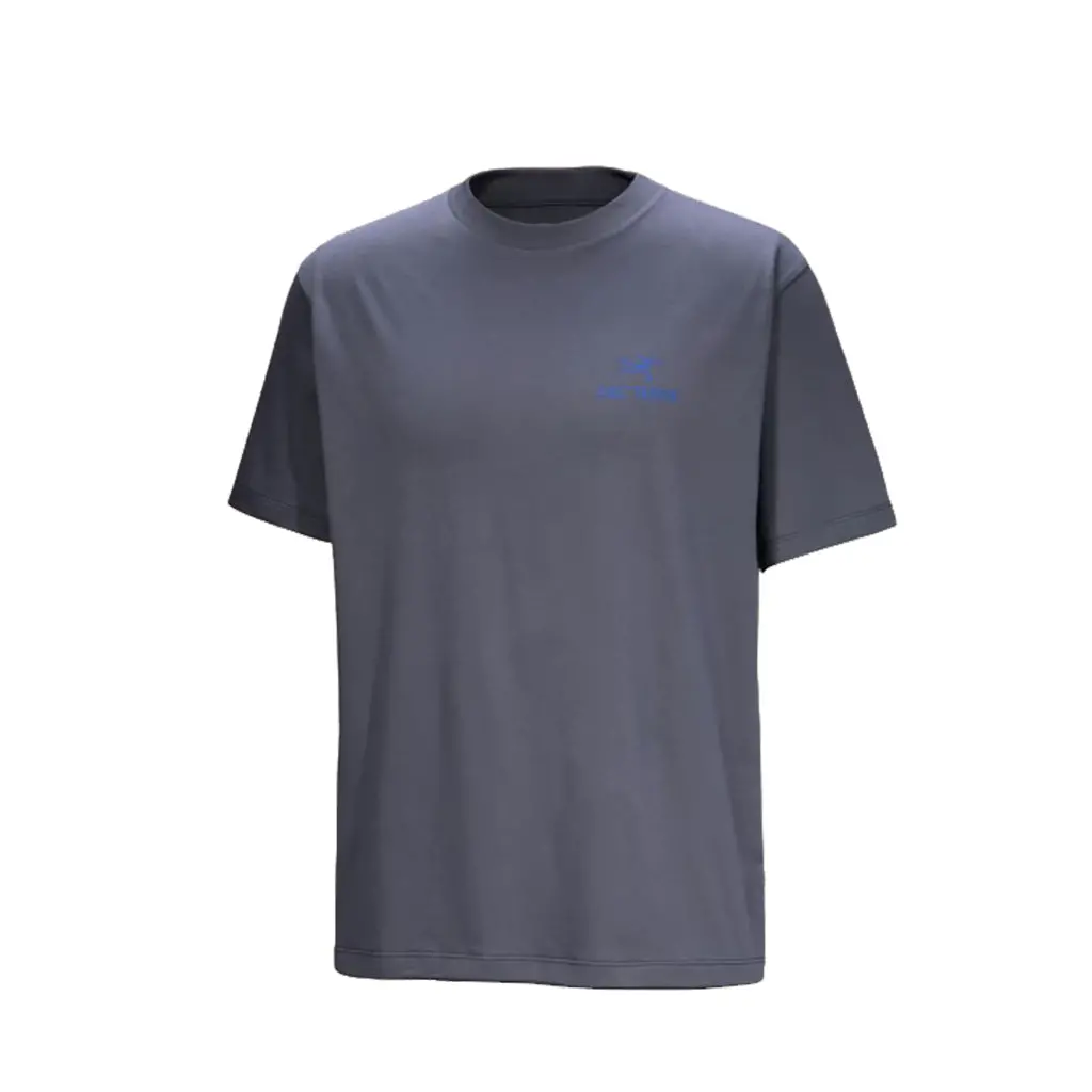 Arc'teryx Kragg Sl Cotton Bird Word Shirt S/S Tee - Dk Stratus / Fluidity X000009535 1