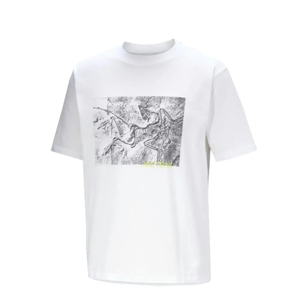 Arc'teryx Kragg Cotton Lithographica S/S Tee - White Light X000009926 1