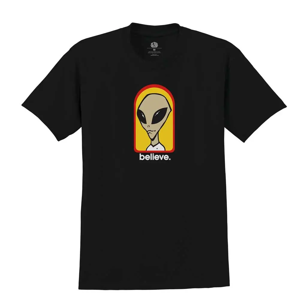 Alien Work Shop Believe T-Shirt - Black 1