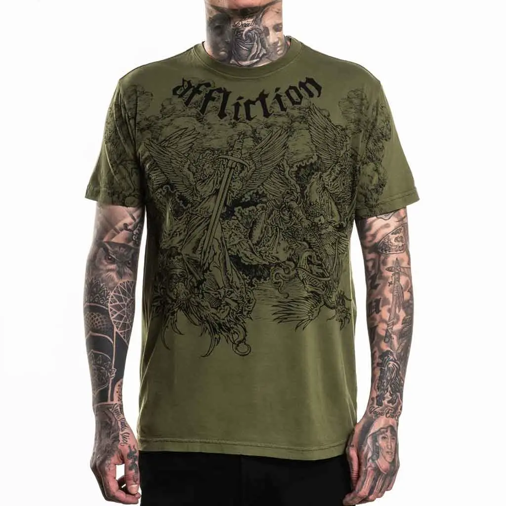 Affliction Angels S/S Tee - Military Green 1