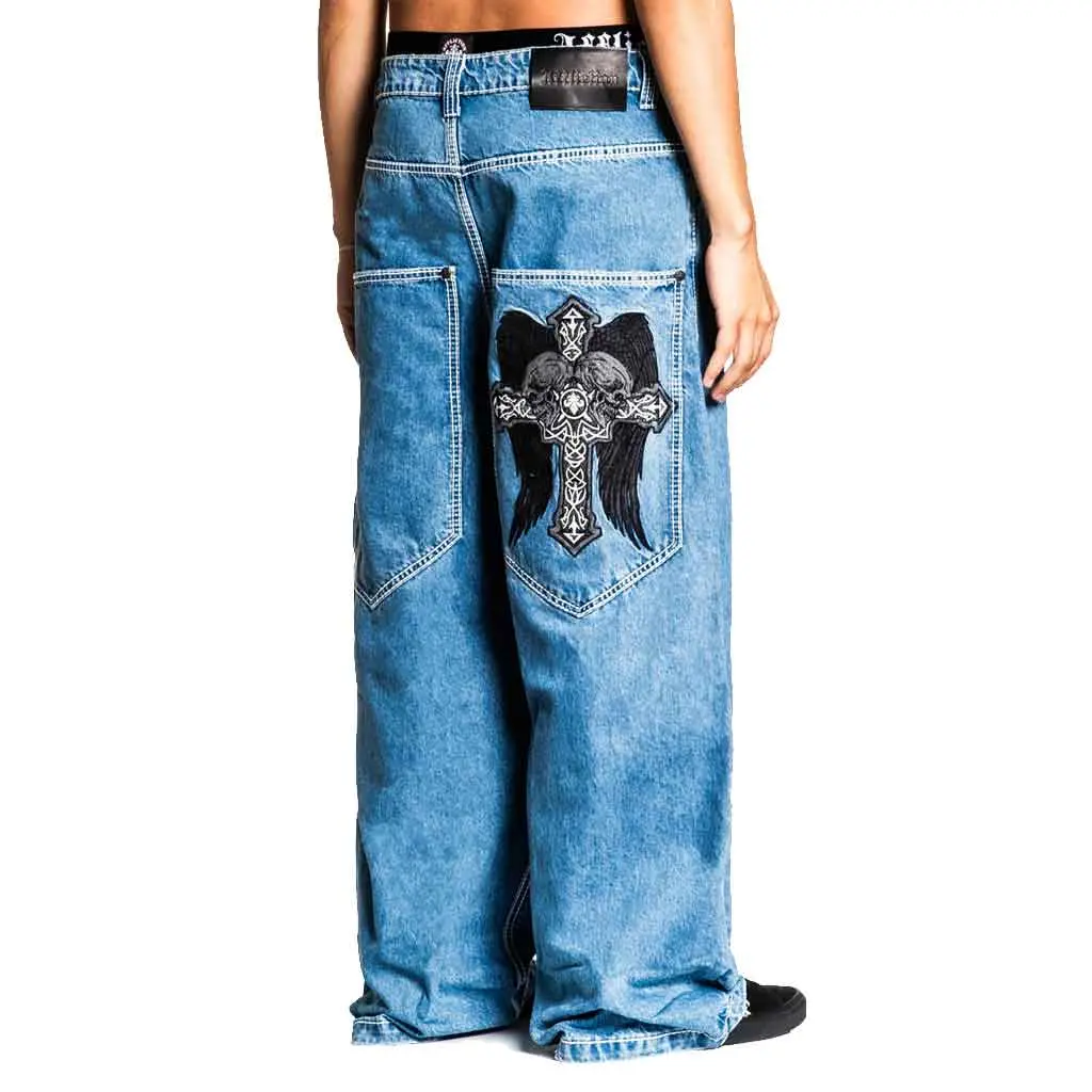 Affliction Extra Wide Seeker Pant - Blue 1