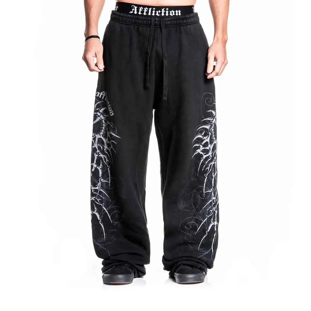 Affliction Skeleton Sweatpant - Black 1
