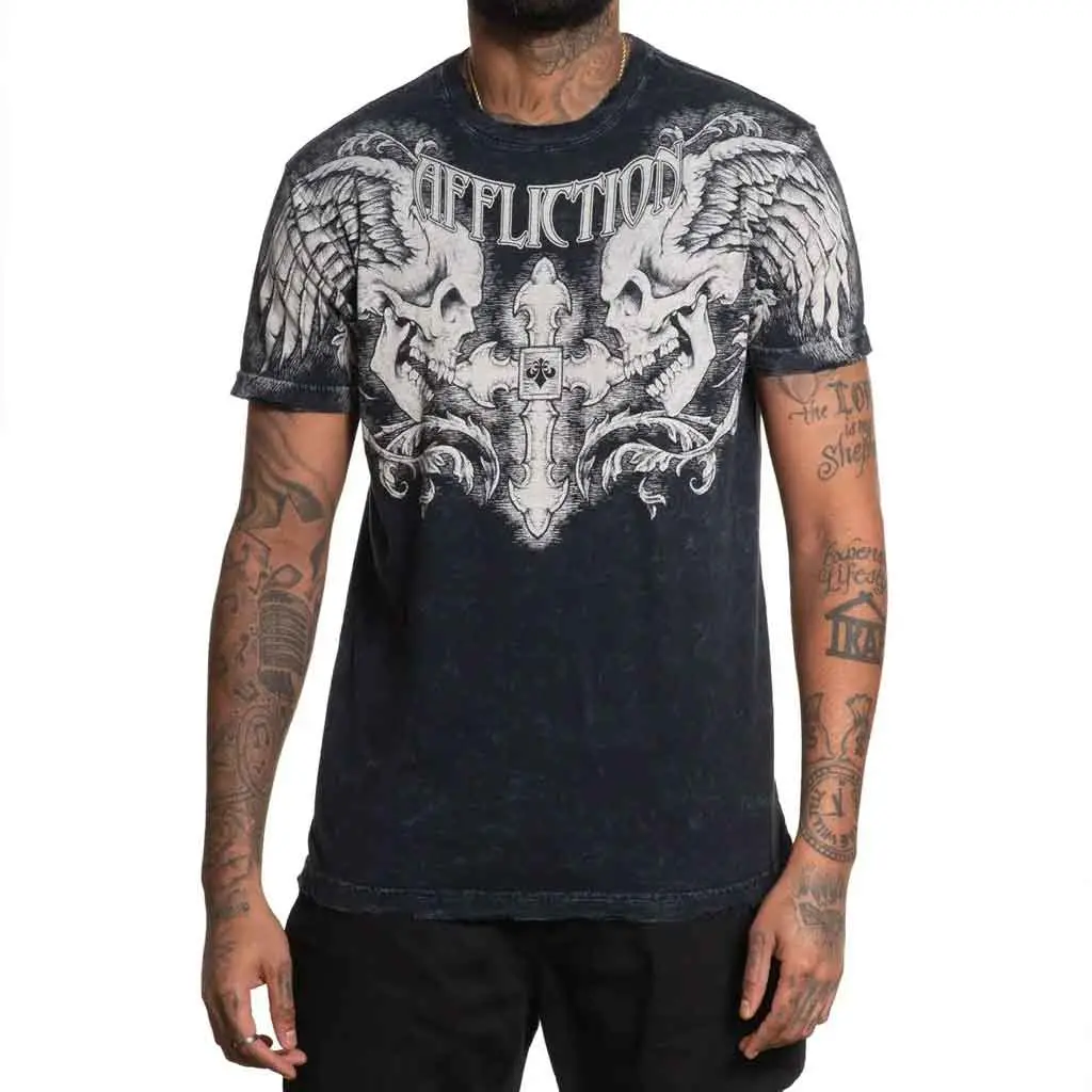 Affliction Winged Up  S/S Tee - Black 1