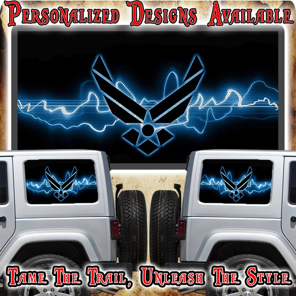 Airforce Rear Quarter Window See Through Graphic. 1
