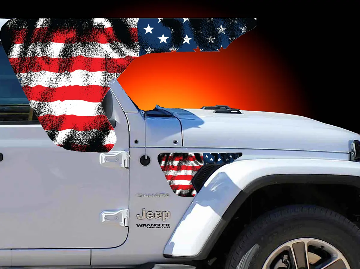 Fender Vent For The Jl Or Jt 2018 Or Newer The American Flag 1