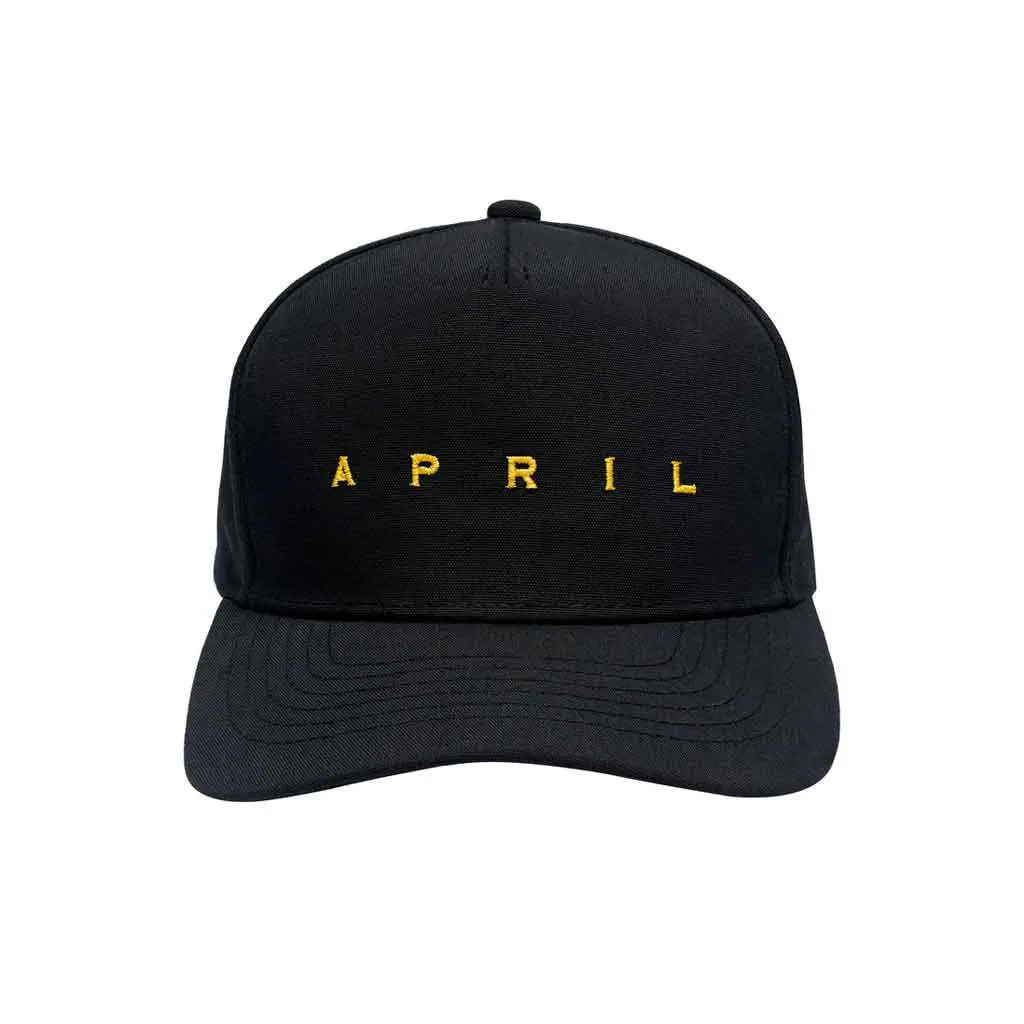 April Emb Snapback - Black/Gold Yellow 1