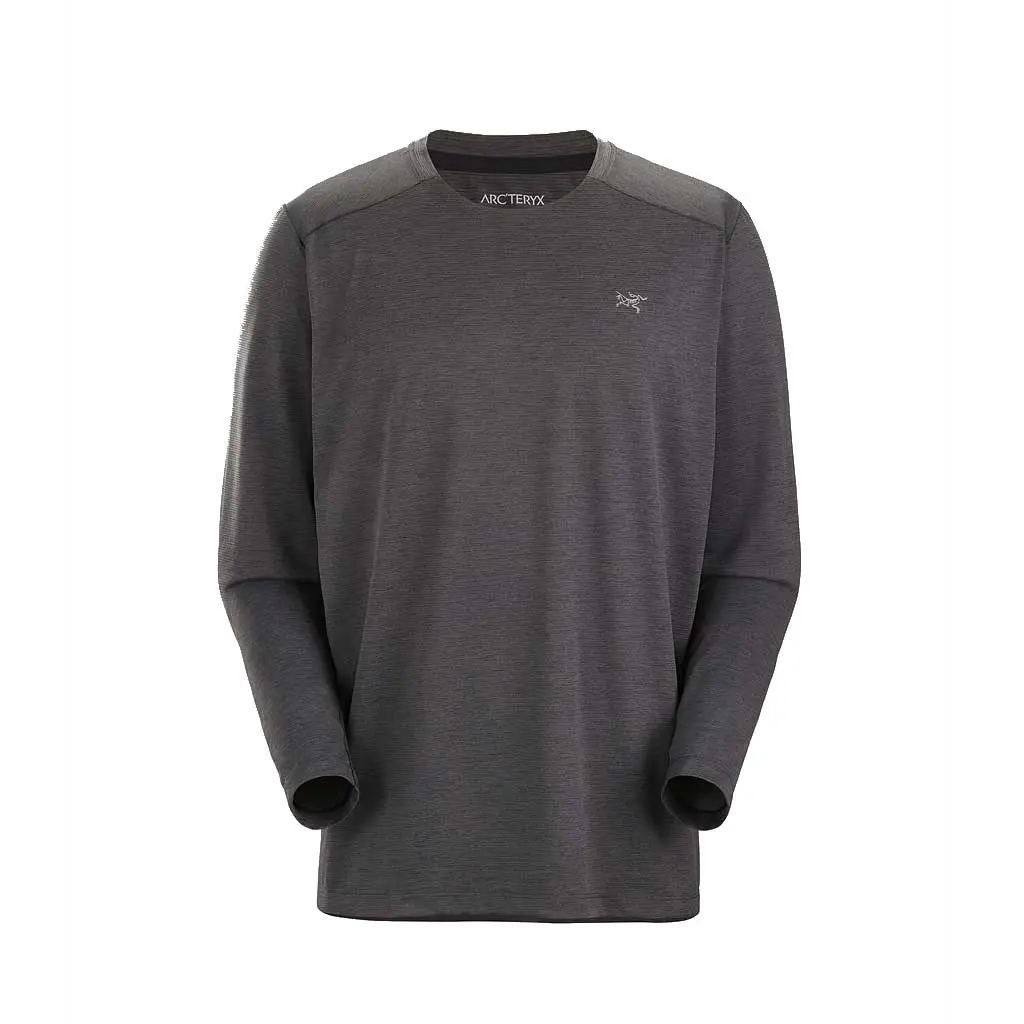 Arc'teryx Cormac Crew Neck Shirt L/S Tee - Black Heather 1