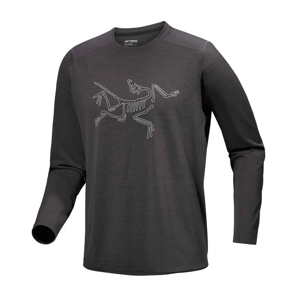 Arc'teryx Cormac Logo Ls Shirt - Black Heather/Solitude 1