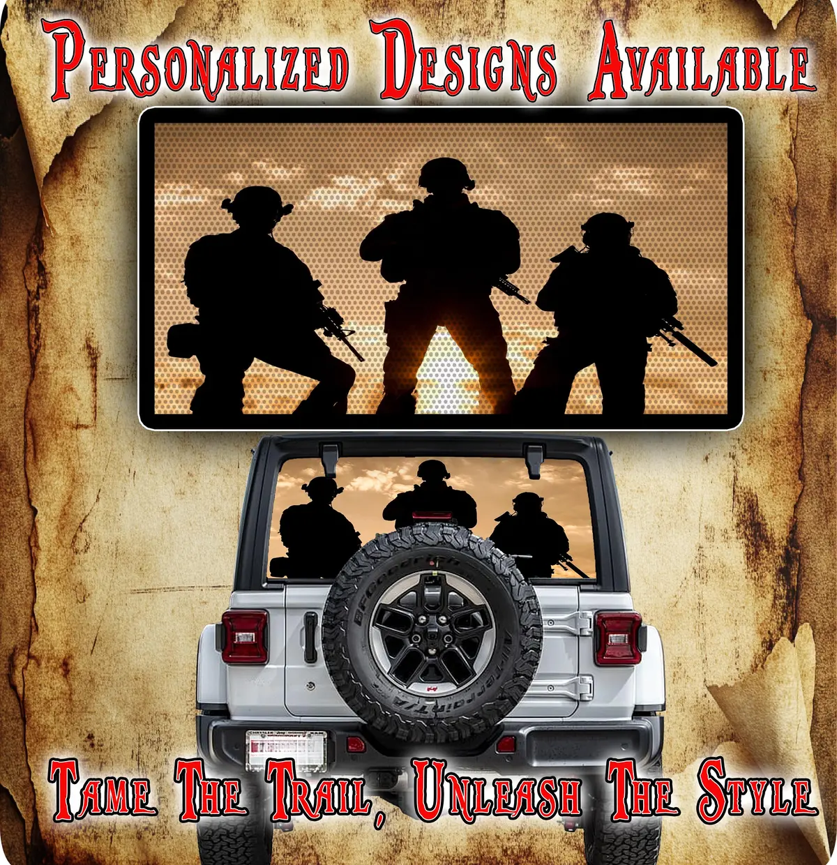 3 Brothers Rear Window See Through Graphic. 1