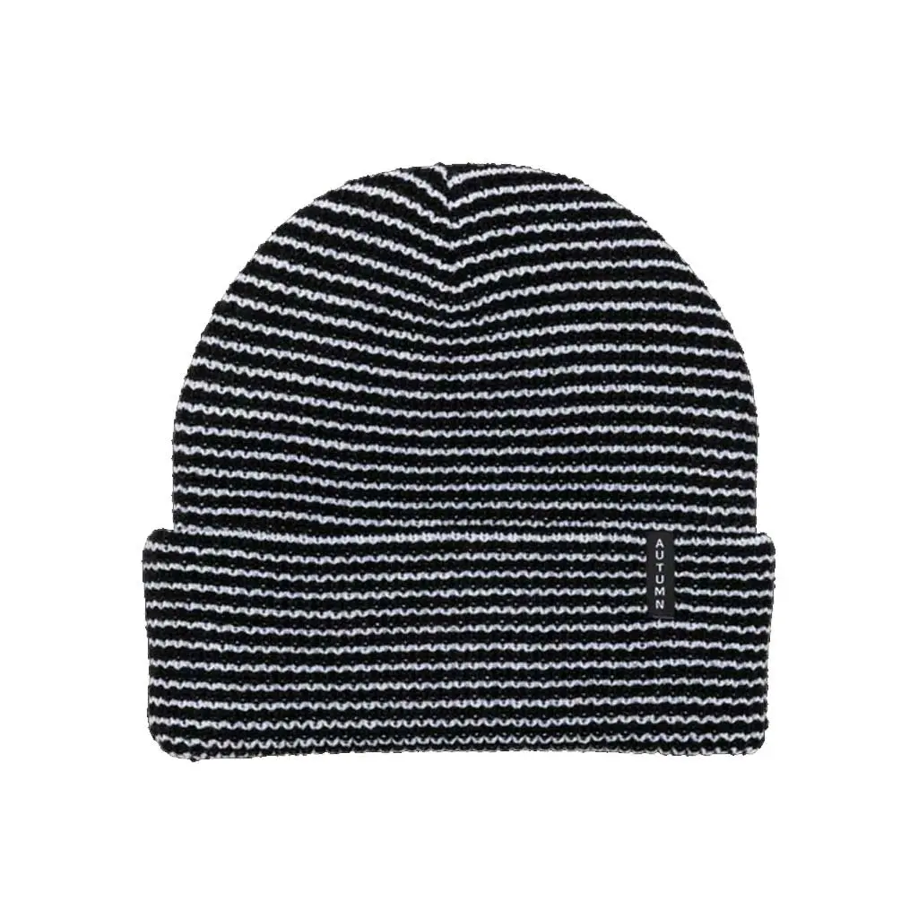 Autumn Stripe Beanie - Black 1