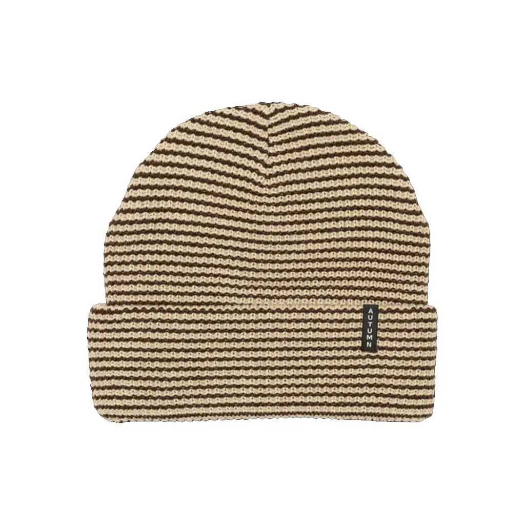 Autumn Stripe Beanie - Natural 1