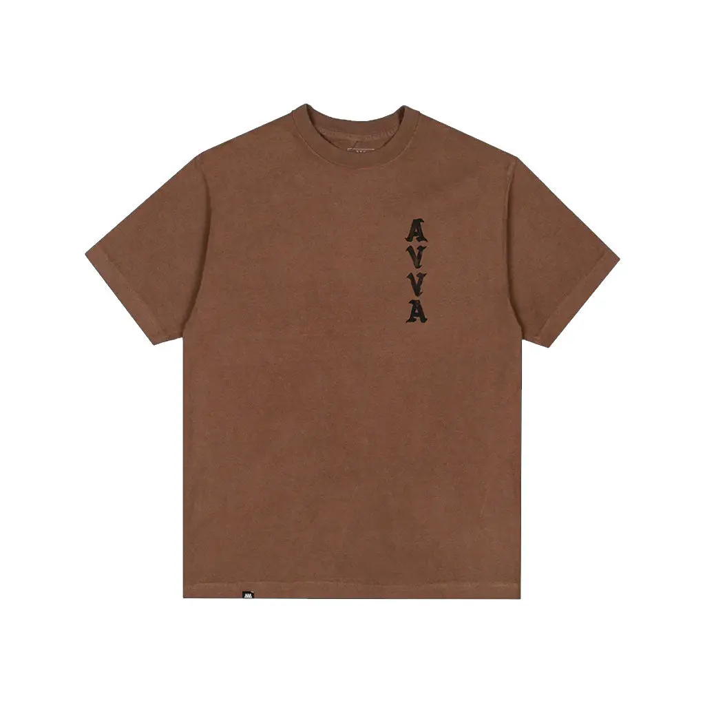 Avva Vertical Bounds Hvy S/S Tee - Chestnut 1