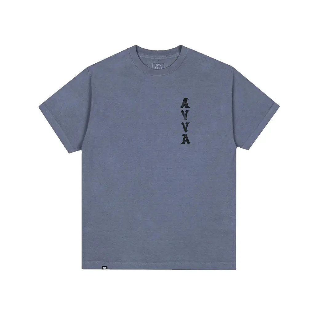 Avva Vertical Bounds Hvy S/S Tee - Faded Indigo 1