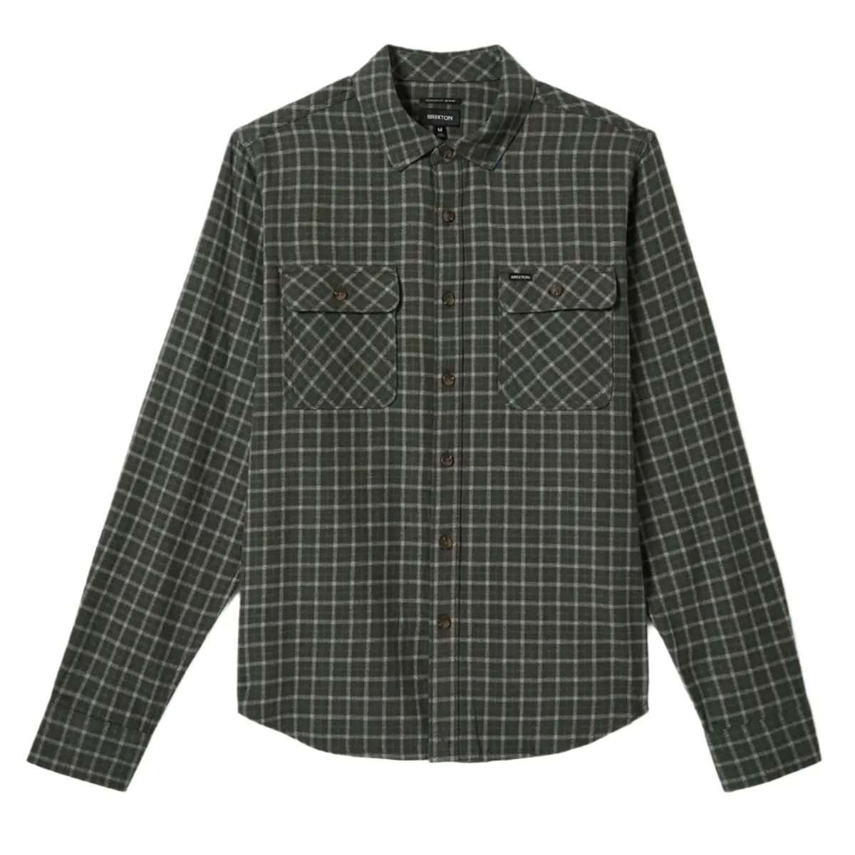 Brixton Bowery Lw Ultra Soft L/S Flannel - Ivy Green/Whitecap 1