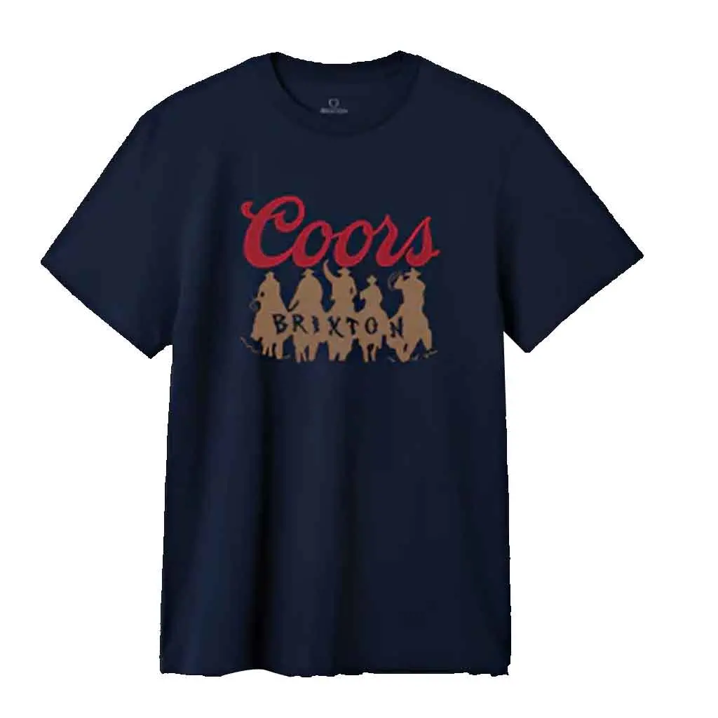Brixton X Coors Bandit S/S Tee - Navy 1