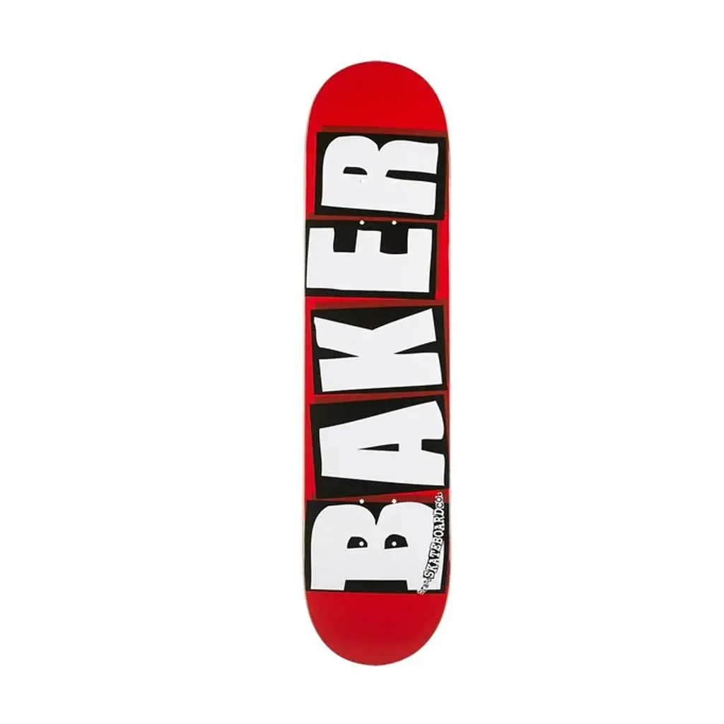 Baker Brand Logo Deck - White/Red/Black 1