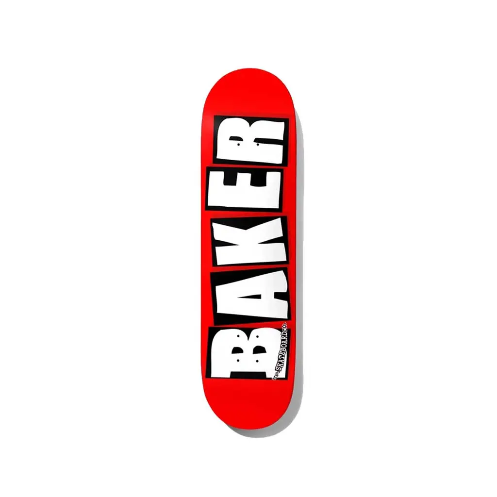 Baker Brand Logo Mini Deck - White/Red/Black 1