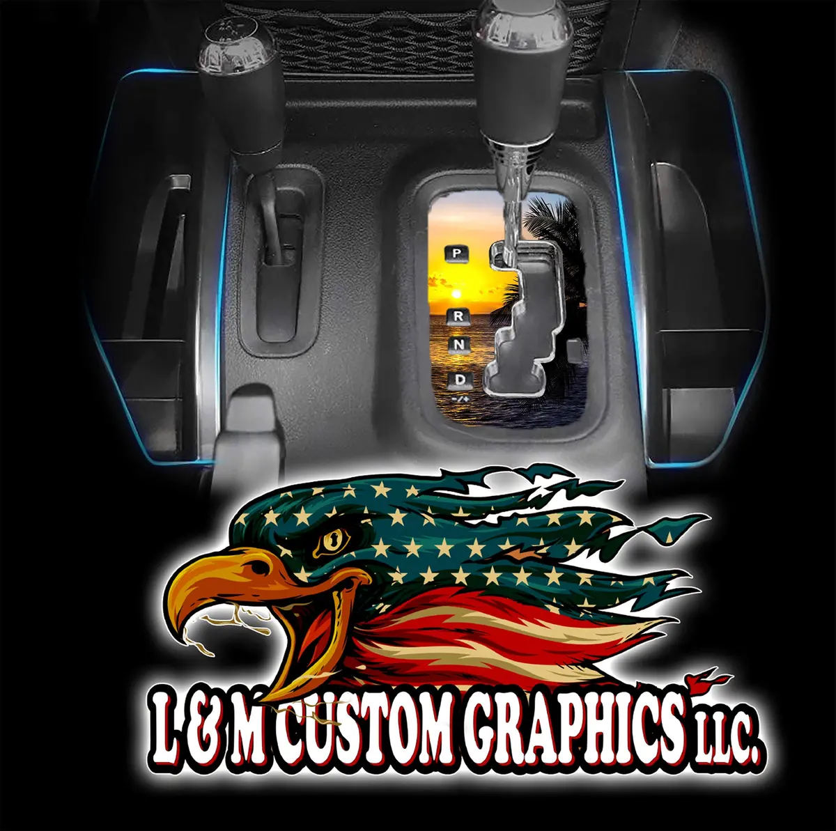 Beach Sunrise Jk Shifter Decal 1