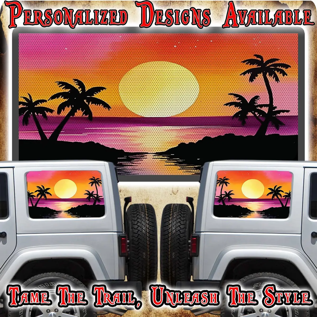 Sunrise Beach Rear Quarter Window See Through Graphic. 1