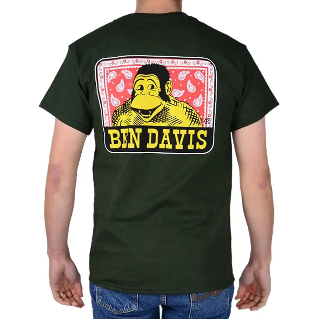 Ben Davis Paisley Logo S/S Tee - Green 1