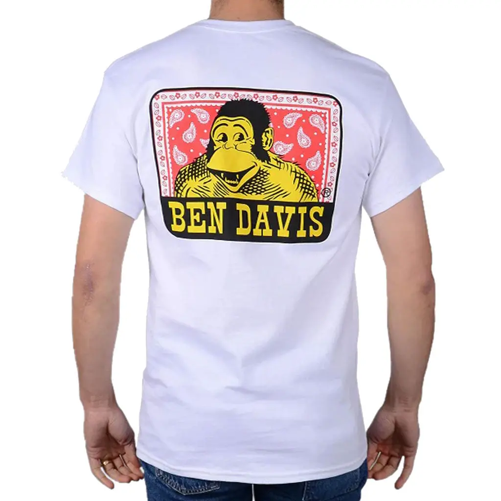 Ben Davis Paisley Logo S/S Tee - White 1