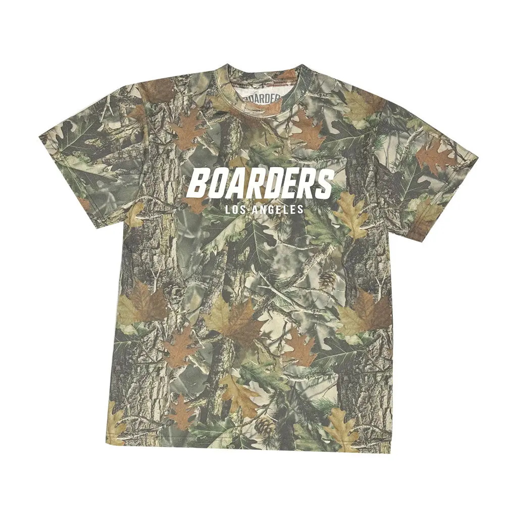 Boarders Bold Solid Logo Heavy Duty S/S Tee - Tree Camo/White 1