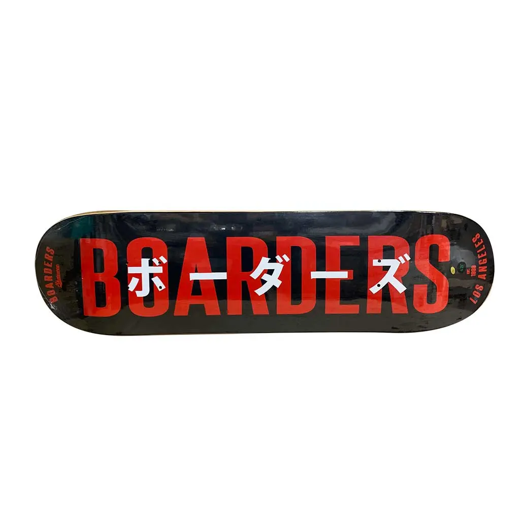 Boarders Jpn Bold Skateboard Deck - Black/Red/White 1