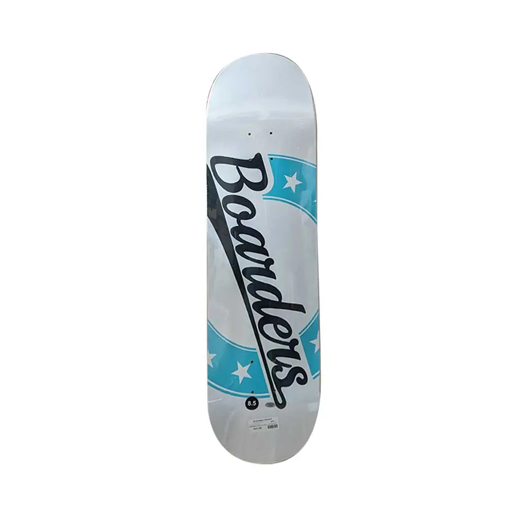 Boarders Crest Xl Skateboard Deck - White/Black/Tiffany Green 1