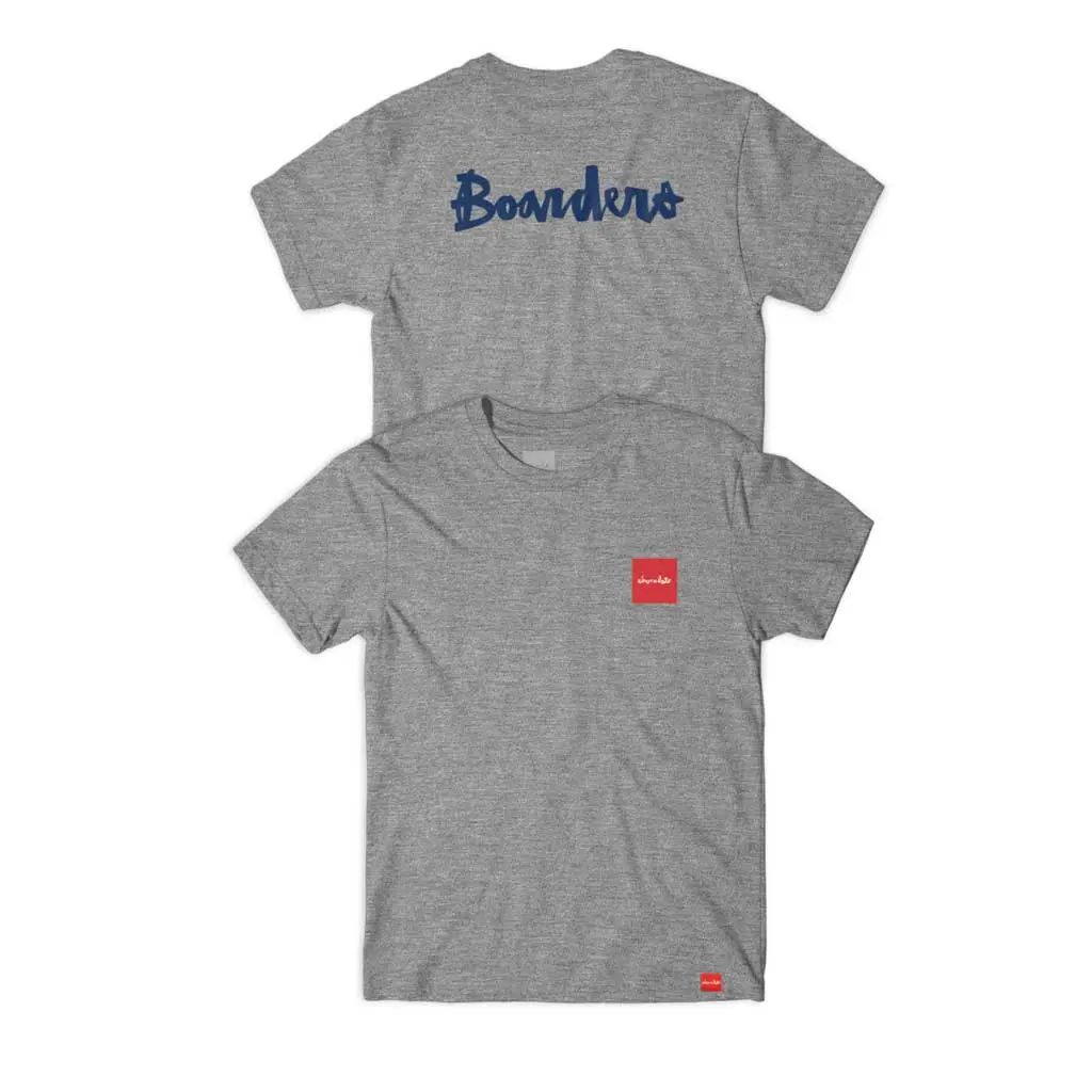 Boarders X Chocolate Choc Square Chunk T-Shirt - Heather Grey 1