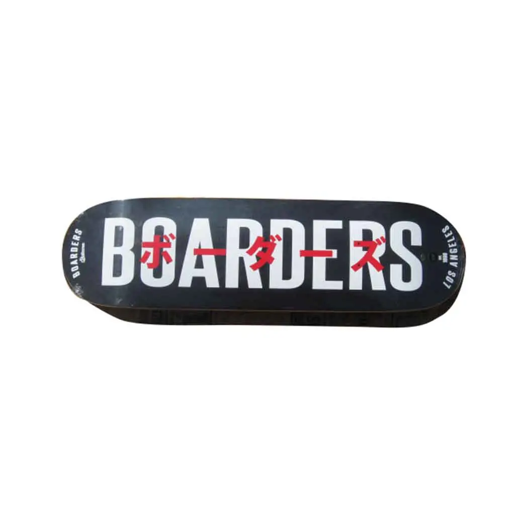Boarders Jpn Bold Skateboard Deck - Black/White/Red 1
