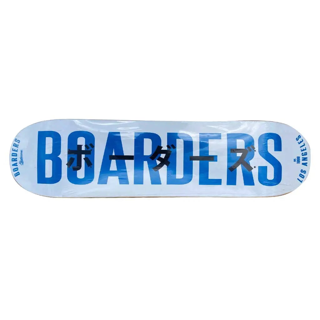 Boarders Jpn Bold Skateboard Deck - White/Blue/Black 1