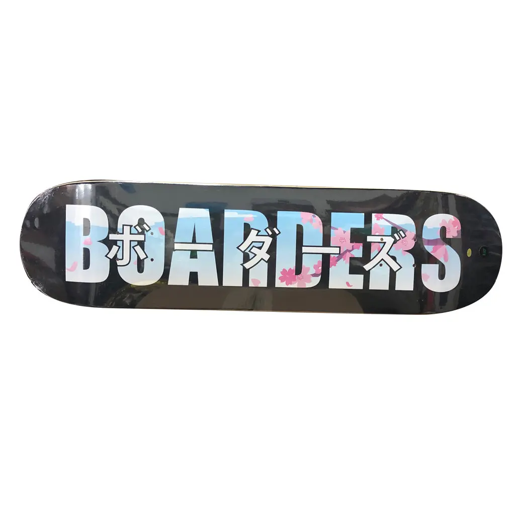 Boarders Bold Sakura Skateboard Deck - Black 1