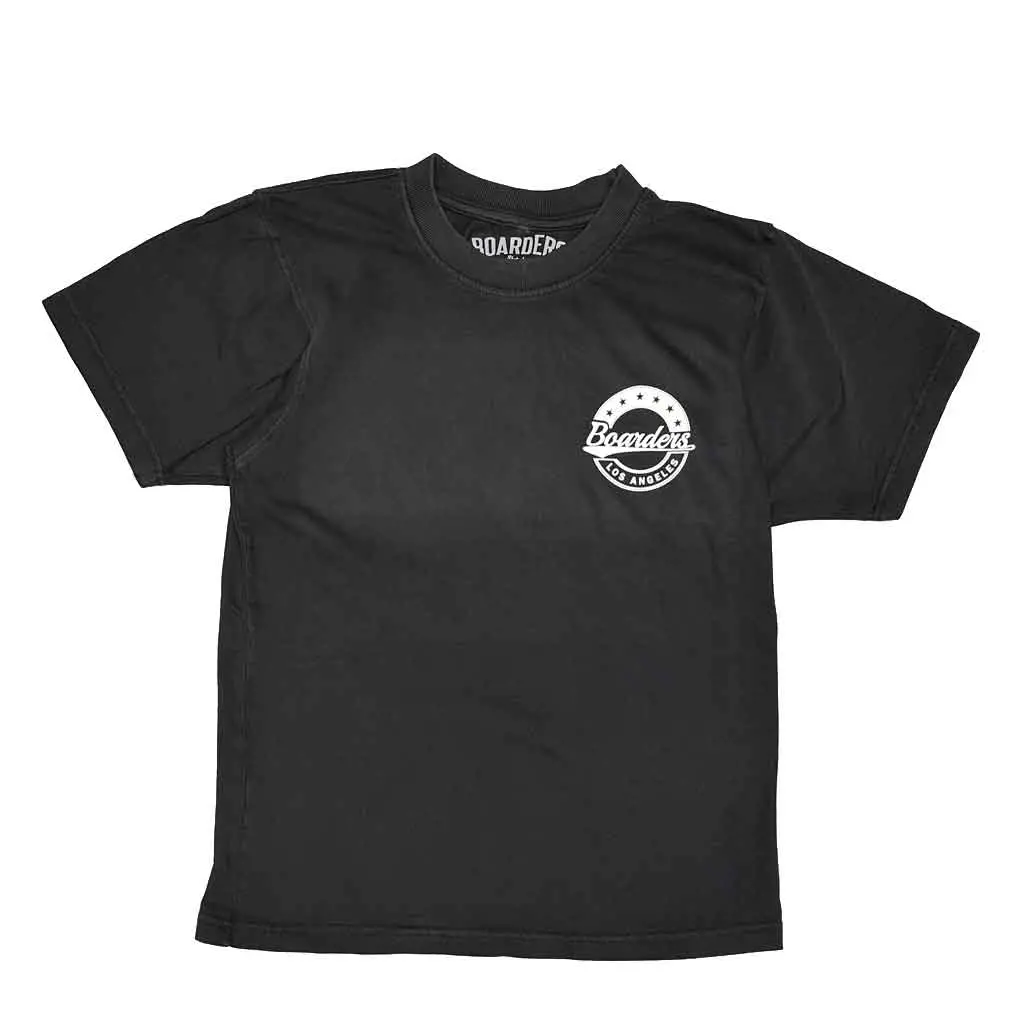 Boarders Small Crest Heavy Box S/S Tee - Black 1