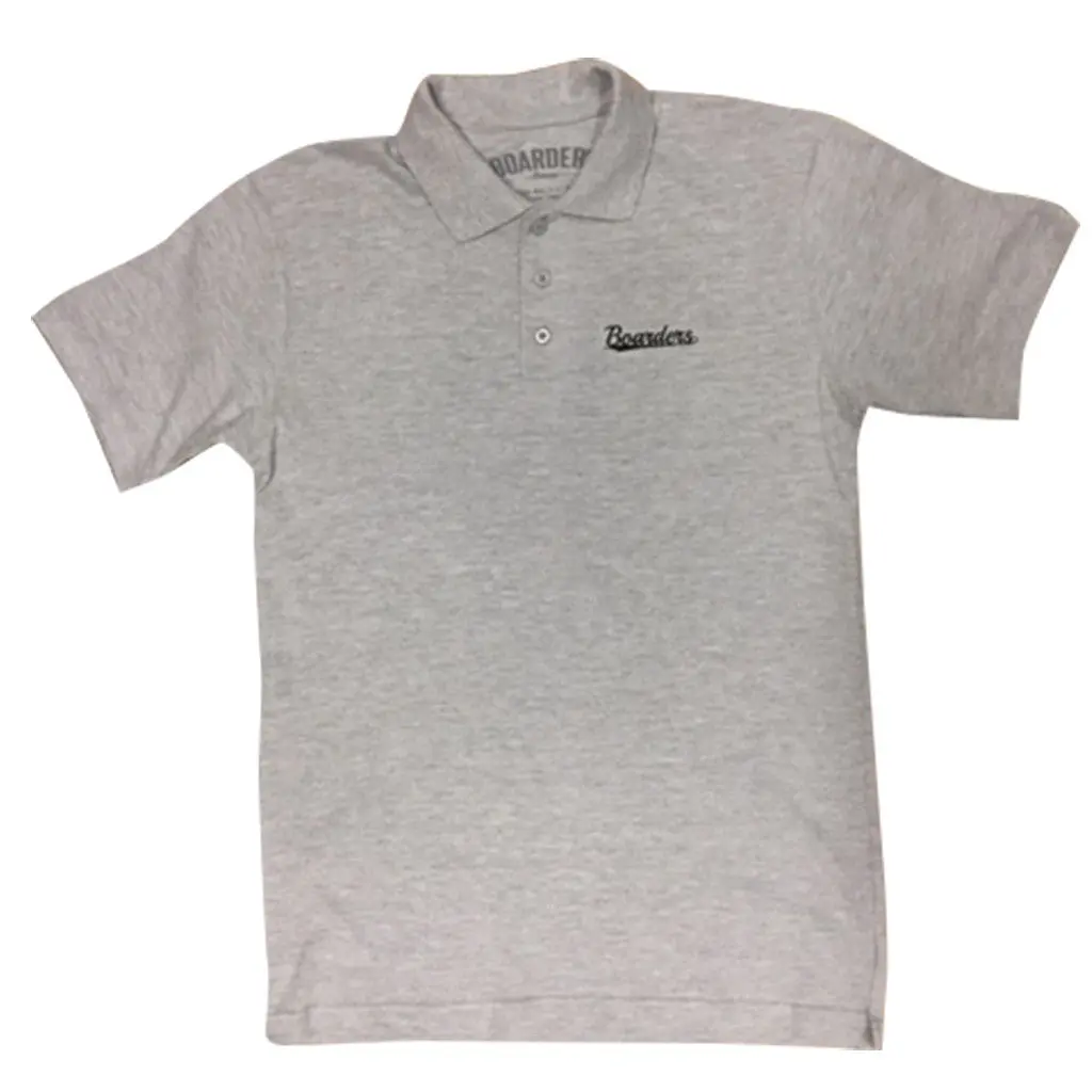 Boarders Script Polo Shirt - Heather 1