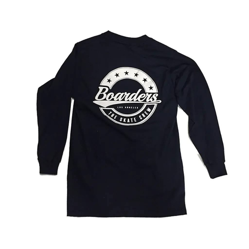 Boarders Star Crest L/S T-Shirt - Navy 1