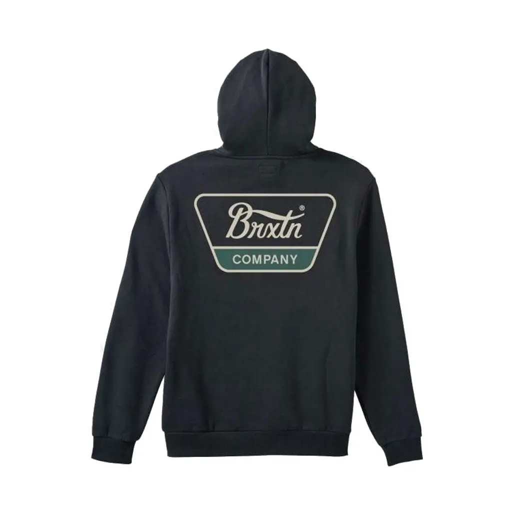 Brixton Linwood Hoodie - Black/Mallard Green/Whitecap 1