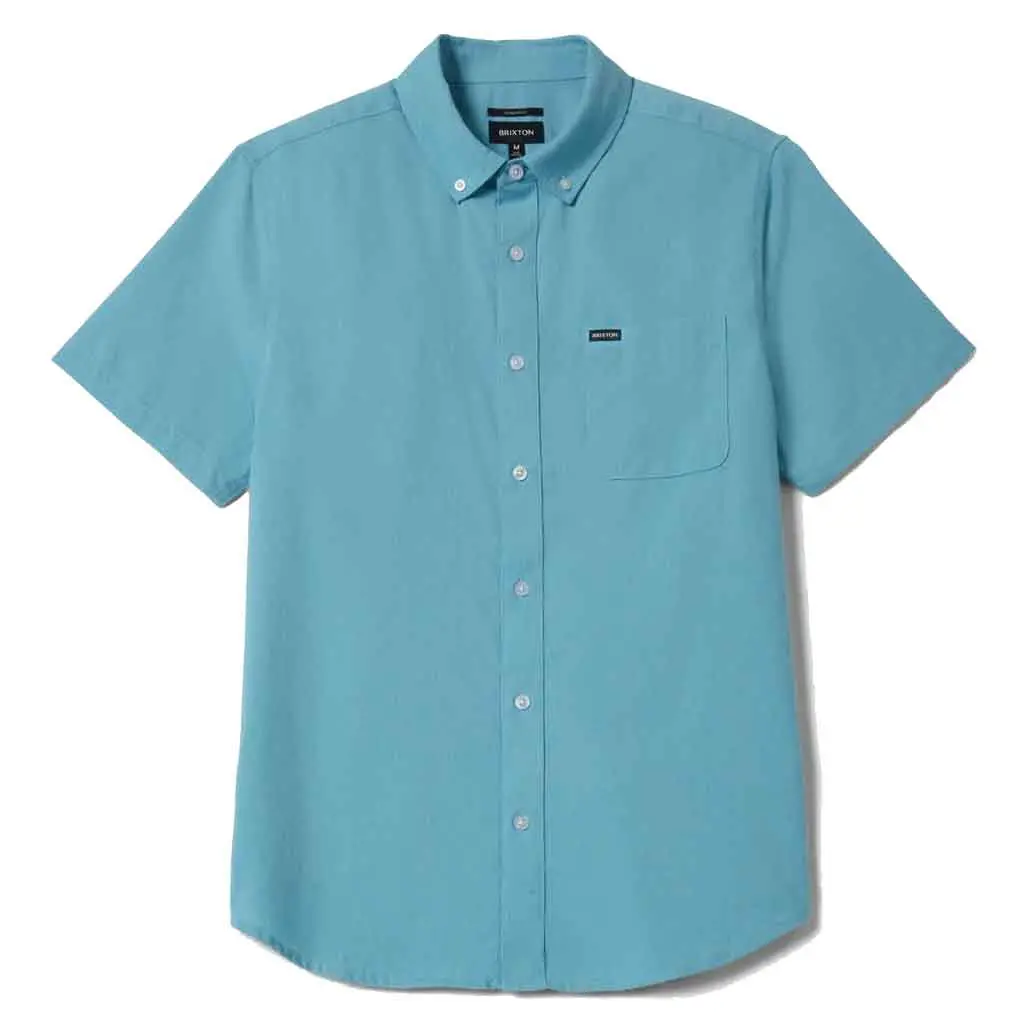 Brixton Sanford Oxford S/S Woven - Blue Aura 1