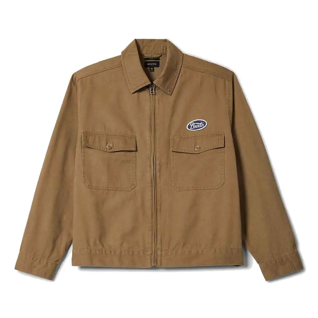 Brixton Trademark Lw Garage Jacket - Wash Khaki 1