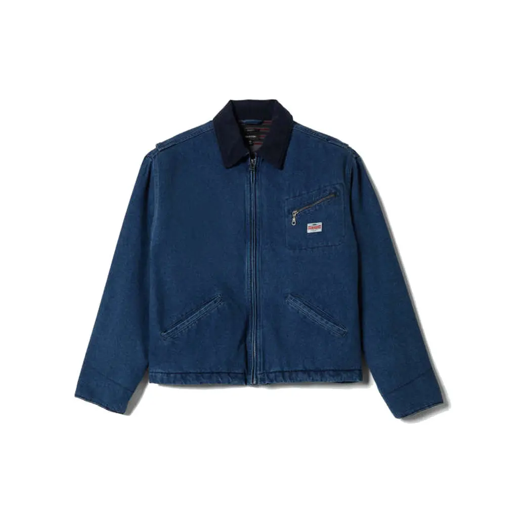Brixton Altered Threads Lined Garage Jackets - Medium Washed Denim 1