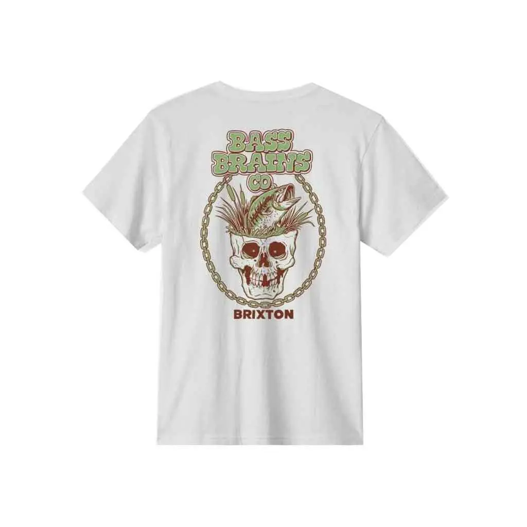 Brixton Bass Brains Skull S/S Tee - White 1