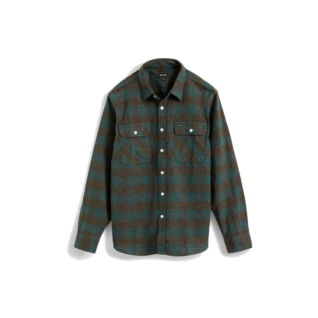 Brixton Bowery L/S Flannel - Ocean 1