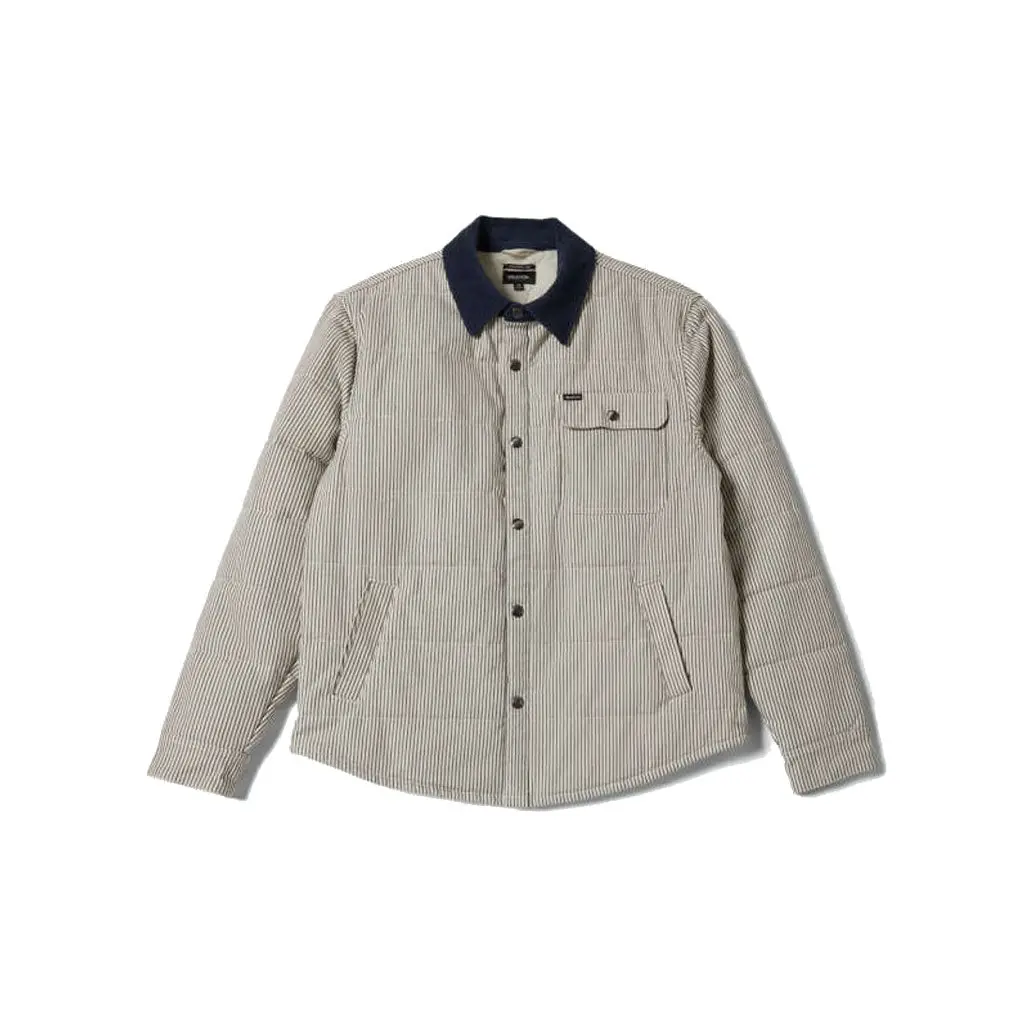 Brixton Cass Jacket - Whitecap/Mood Indigo Hickory S 1