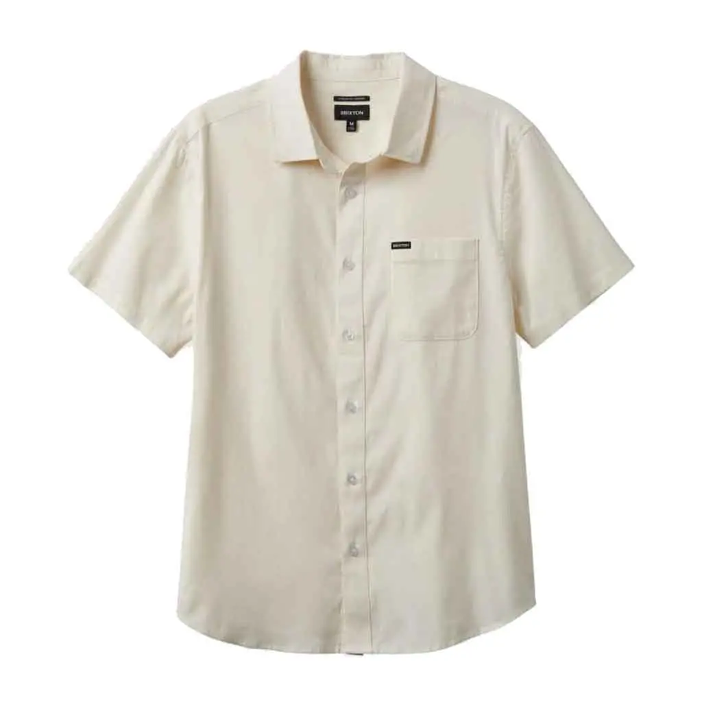Brixton Charter Oxford S/S Woven - Off White 1
