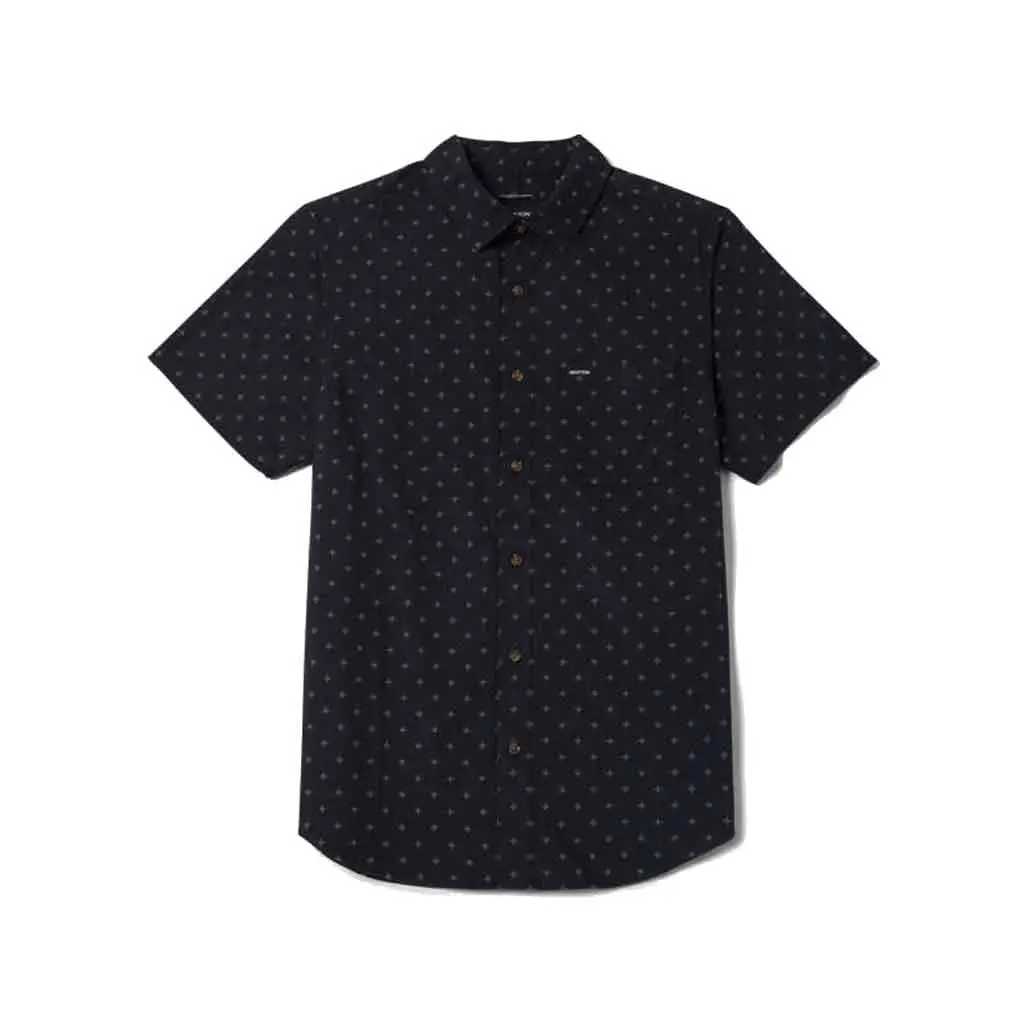 Brixton Charter Print S/S Woven - Future Grey Diamond Tile 1