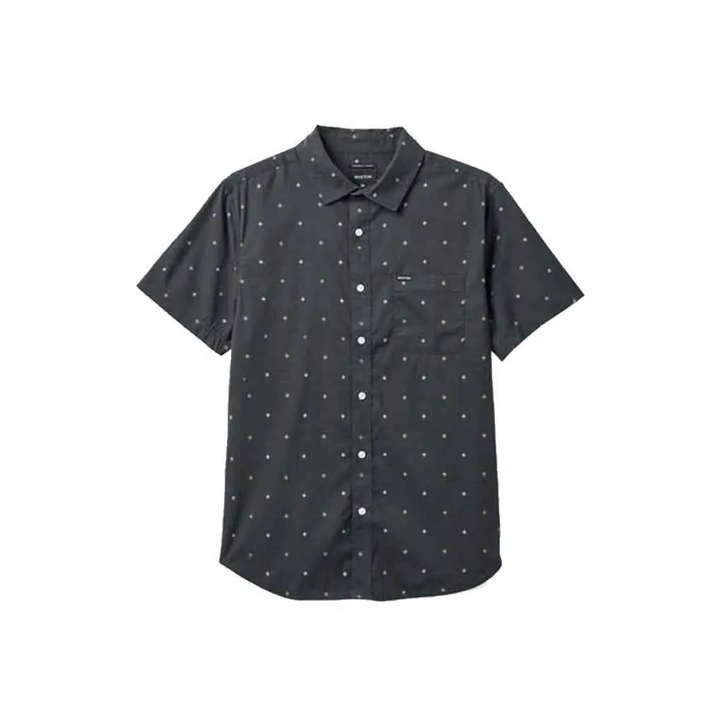 Brixton Charter Print S/S Woven - Washed Black Pyramid 1