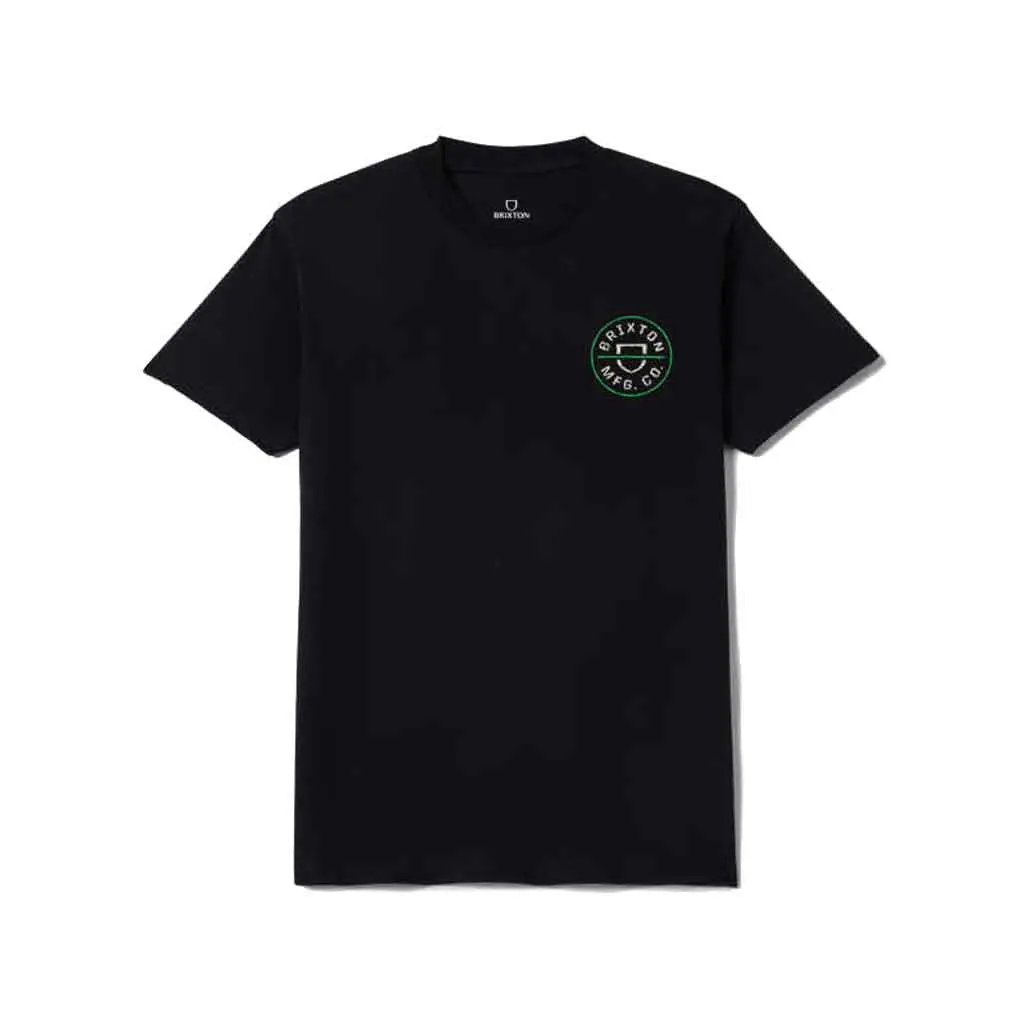 Brixton Crest Ii S/S Tee - Black/Stone/Green 2