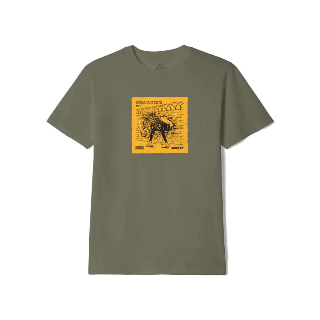 Brixton Cuts Hw Relaxed Tee - Olive Surplus Classic Wash 1