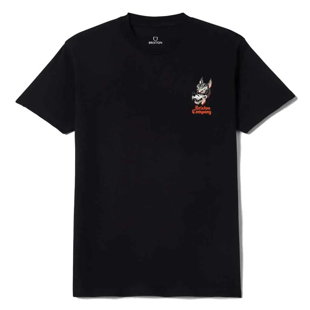 Brixton Dawgs S/S Standard Tee - Black Worn Wash 2