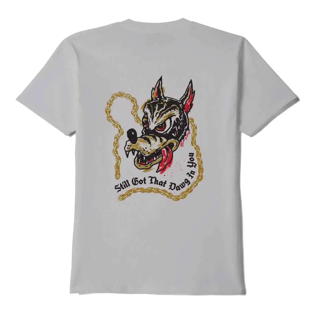Brixton Dawgs S/S Standard Tee - Pebble Stone Worn Wash 1