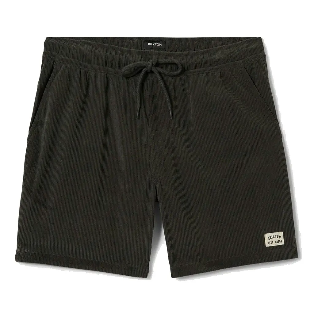 Brixton Everyday Corduroy Short - Washed Black 1